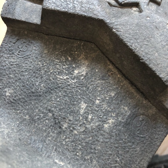 Vintage Destroy Platform Chunky Heel Leather Boots US Size 5.5 - Picture 9 of 14